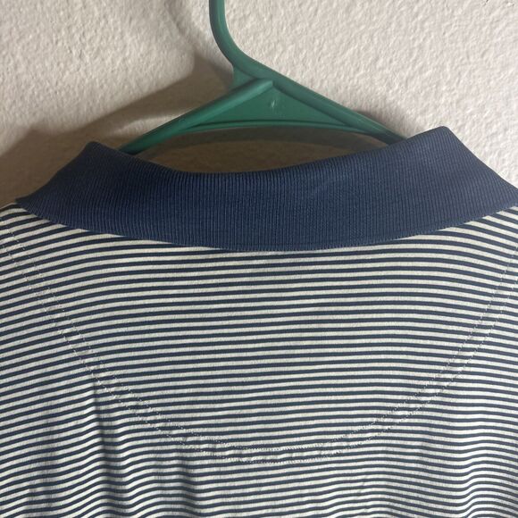 Peter Millar Golf Polo Pinehurst Collection L Blue & White - Picture 13 of 15